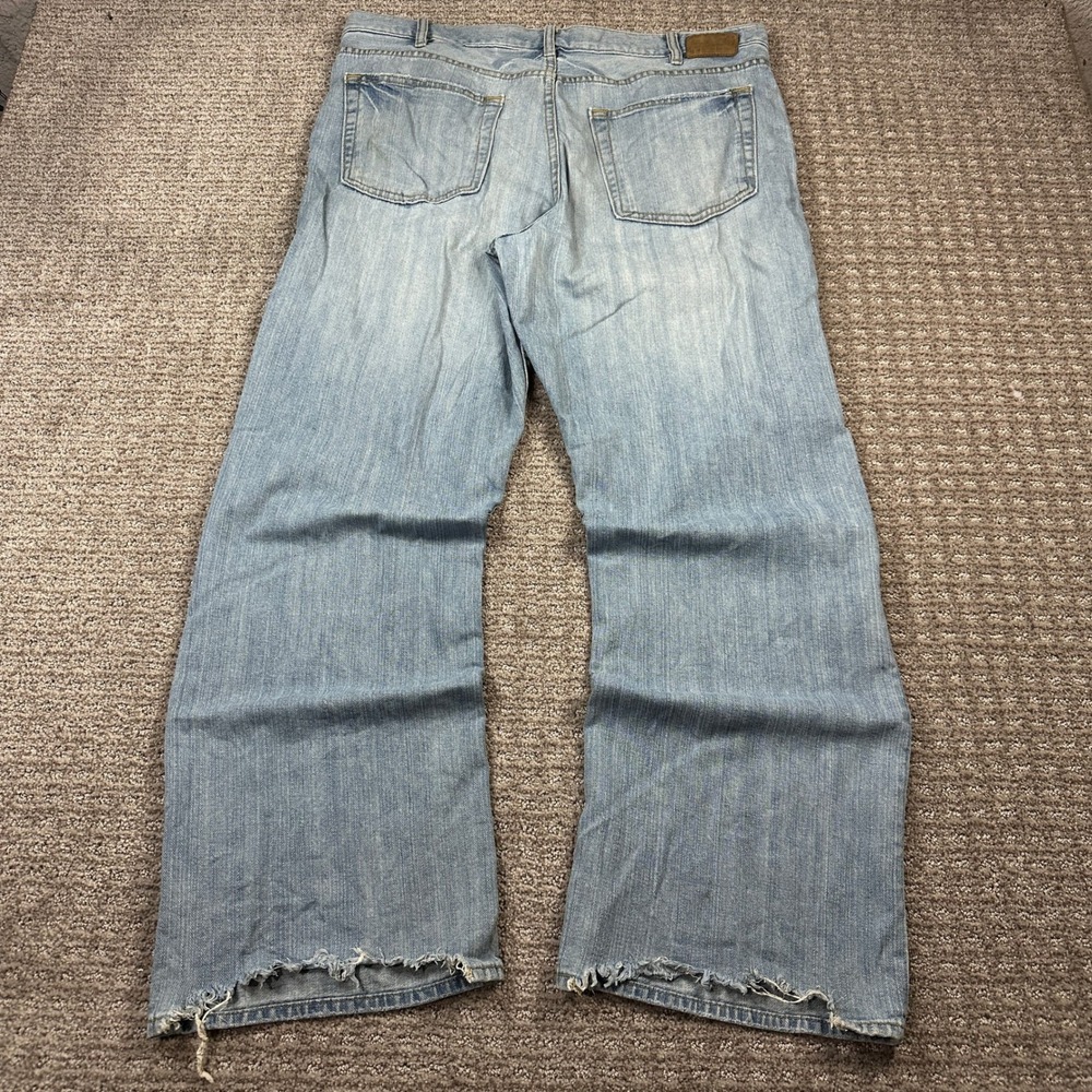 Y2K Gap Loose Boot Fit Jeans Mens 38x32 Light Wash Blue Denim Distressed Cotton